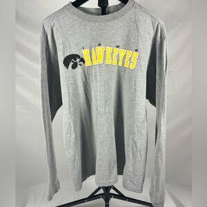 Iowa Hawkeyes Long Sleeve Shirt Gray Pro Player Size Medium